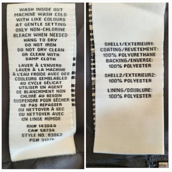 Bagatelle Collection Medium Drape FAUX Leather Jacket in Black and Dark Gray - Picture 8 of 11